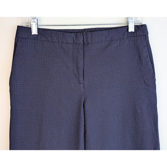 Mario Serrani Italy Mid Rise Cropped Ankle Dress Pants Size 6 Blue Black Career - Picture 4 of 9